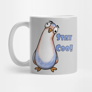 Stay Coo! Curious Stare Pigeon Mug